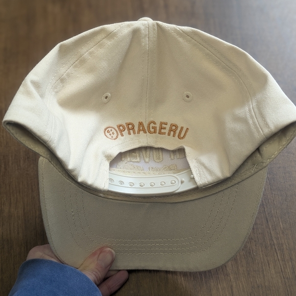 PragerU Faith Over Fear Hat Baseball Cap Cream NWOT - Picture 4 of 5